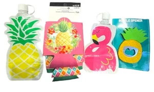3~Drinks Sleeves & 1~Pineapple can opener & 1~Foldable Flamingo &1~ Pineapple - Picture 1 of 12