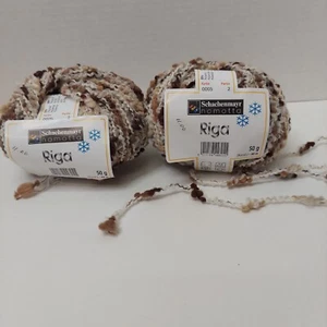 2 Balls Schachenmayr Nomotta Riga Yarn, 50g each, color 0005 - Picture 1 of 7