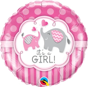 Qualatex It's a girl Pink Balloon Baby Shower New Born 18" Microfoil Helium - Picture 1 of 2