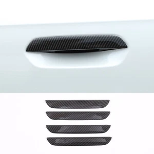 ABS Carbon Exterior Door Grab Handle Trim Cover For BMW 2 / 4-series X1 2022-23 - Picture 1 of 12