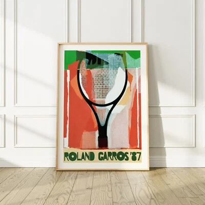Roland Garros 1987 Tennis Poster, High Quality Reproduction, Premium Matte Paper - Image 1 of 4