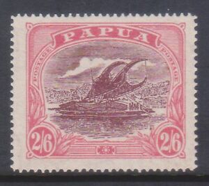 (F232-73) 1916-31 Papua 2/6d maroon & pink LAKATOI stamp (BW) 