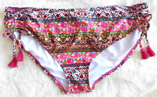 New Tu size 22 floral design with ties & tassels women's swimwear briefs/bottoms