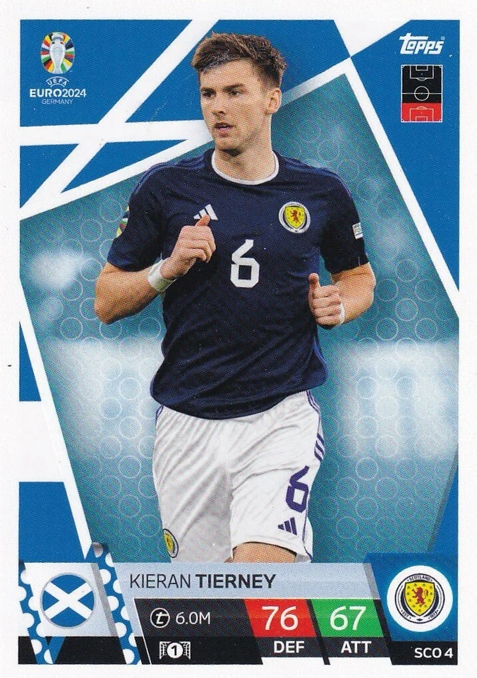 Topps Match Attax 24 Base Carte Ecosse Sco 4 Kieran Tierney - Photo 1/1