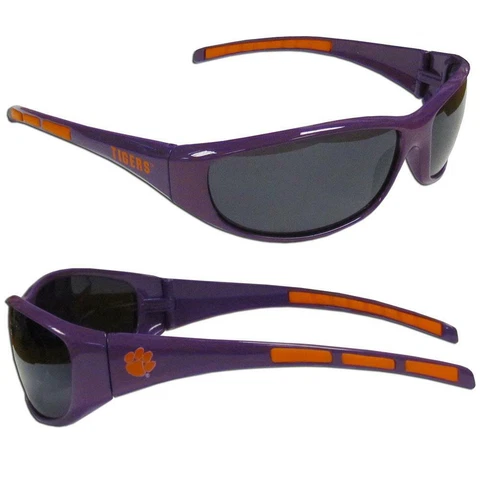 Clemson Tigers Wrap Sunglasses UV 400 NCAA Licensed Cover