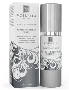 Peptide Complex Serum For Face & Collagen Support - Natural & Organic Anti Aging - Picture 1 of 6