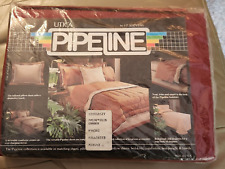 Utica Pipeline J.P. Stevens Full Flat Sheet Cinnamon Percale Vintage 1981 USA