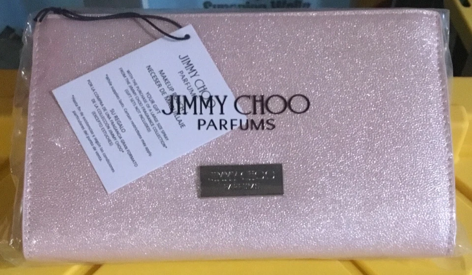 BOLSO COSMÉTICO JIMMY CHOO ROSA CLARO BRILLO NUEVO CON ETIQUETAS Foto 1 de 1
