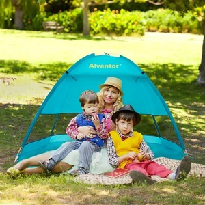 Alvantor 3-4 Personen Strandzelt Sonnenschutz UV50+ Tragbar Sonnenschutz Sofortzelt - Bild 1 von 9