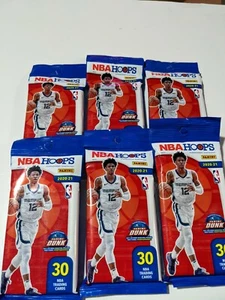 2020-21 Panini NBA Hoops Basketball Cello Fat Pack New Factory Sealed *LOT OF 6* - Picture 1 of 1