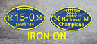 Michigan Wolverines Patch 2023 National Championship Patch Team 144 Rose Bowl