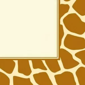Tovaglioli pranzo giraffa stampa animalier forniture per feste 16 ct. - Foto 1 di 1
