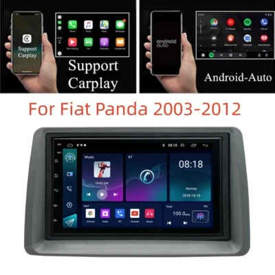 7'' Android 12 Car Stereo Radio GPS WIFI Player For Fiat Panda 2003-2012 Carplay Foto 1 de 4