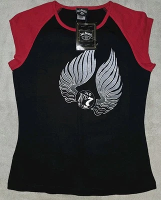 Jack Daniel's Womens Freebird Tee T-Shirt Black/Red XL.   *SEE PICS for  Sizing! - image 1 of 4
