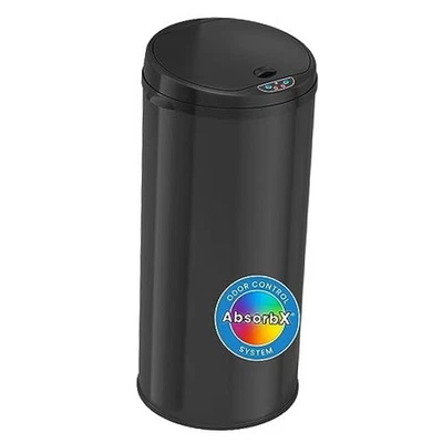 lon Touchless Sensor Trash Can with Odor Filter, 13 Gal Pitch Black, 13 Gal - Image 1 of 4