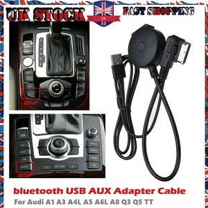 Bluetooth Audio Cable MP3 Adapter AMI MMI 2G For Audi A1 A3 A4 A6 A8 Q7 Q5 TT UK - Picture 1 of 24