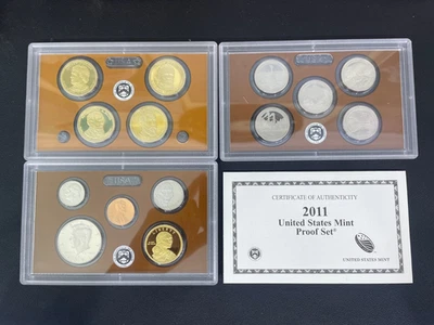 2011 Clad Proof Set U.S. Mint Original Government Packaging OGP COA - Image 1 of 2