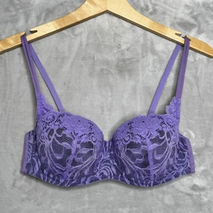 Victoria's Secret BH Damen 36B Lila Spitze Bügel Gepolstert Sexy Balconette - Bild 1 von 8