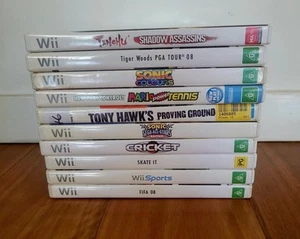 Wii Games Bundle 10 Game Bundle Mario Tennis Wii Sports Tenehu Skate IT PAL - Picture 1 of 11