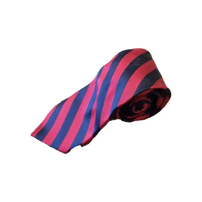 Corbata para hombre Bruno Piattelli 100 % seda Repp hecha a mano Estados Unidos negra y roja 61x4 Foto 1 de 4