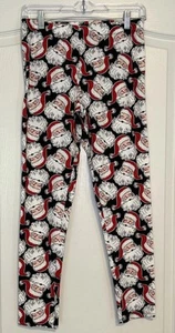 No Boundaries NoBo Leggings Womens Juniors Size M(7-9) Christmas Santa Black NEW - Picture 1 of 8