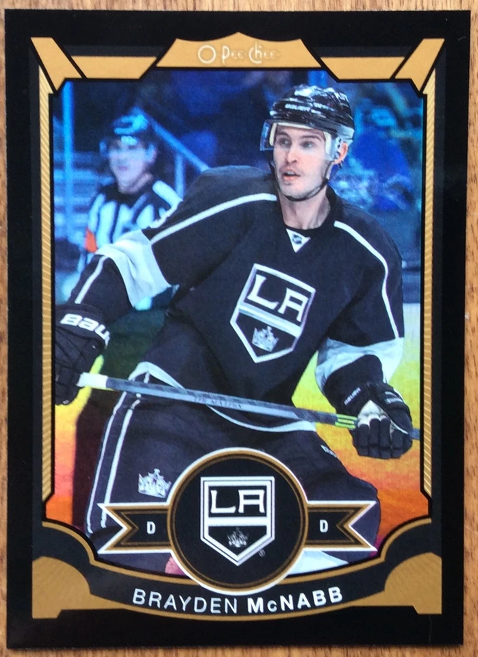 2015-16 BRAYDEN McNABB O-PEE-CHEE BLACK RAINBOW FOIL #91 LA KINGS #073/100 - Image 1 of 1