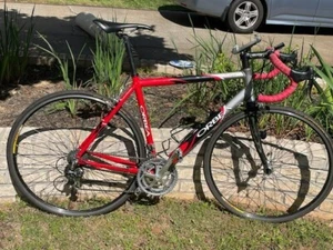 Orbea 27 speed red and black used road bike with odometer and phone holder - Picture 1 of 8