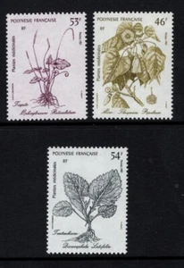 French Polynesia 1987 Medicinal Plants Sc 465-467 SG 514-517 NH - Picture 1 of 1