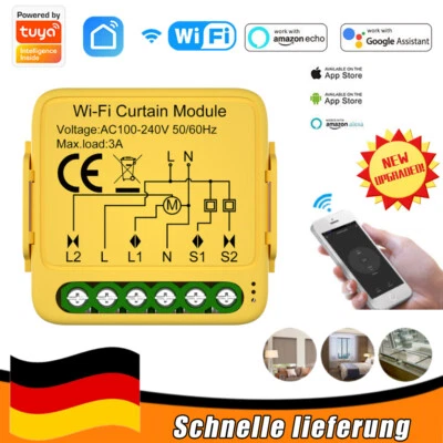 Für Tuya Alexa APP Steuerung DHL Wifi WLAN Smart Jalousie Vorhang Schalter Modul - Bild 1 von 4