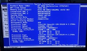 HP Z800 Workstation 2x Intel Xeon E5520 2.27GHz, 8GB, GTX450, No HDD