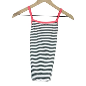 Kidpik Gray Striped Spaghetti Strap Cross Back Athletic Tank Top Girls Sz 16 NEW - Picture 1 of 4