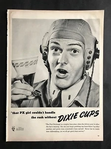 Pubblicità vintage 1950 per tazze Dixie - Foto 1 di 1