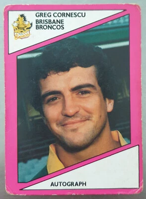 NRL 1988 Scanlens Greg Cornescu Card #113 Brisbane Broncos Rugby League - image 1 of 2