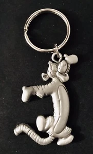 Pewter Disney TIGGER Winnie the Pooh Tiger Silver Metal Figurine Keychain V - Picture 1 of 2
