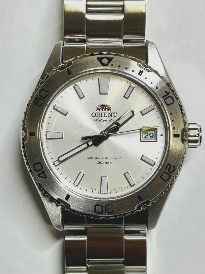 ORIENT Mako RN-AC0Q03S Sports Automatic Watch White Dial fedEx DHL — 第 1/4 张图片
