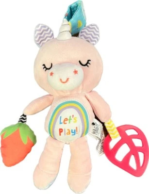 Magic Years Unicorn Toy Pink 8” Plush Stroller Connector Baby Toddler Sensory - Image 1 of 4