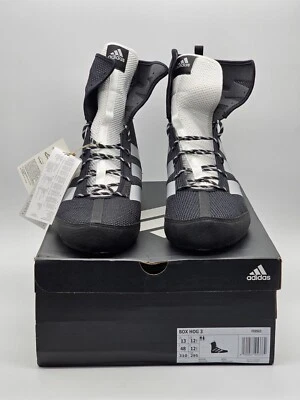 Adidas Box Hog 3 Negro Plata Zapatos de Boxeo FX0563 Hombres Talla 13US Foto 1 de 4