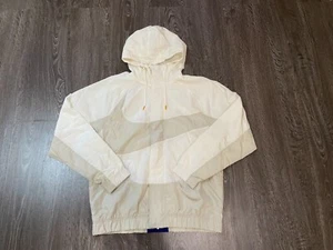 Nike Sportswear Men's Woven Lined Big Swoosh Jacket Sail Size S DD5967-133 NEW - Picture 1 of 12