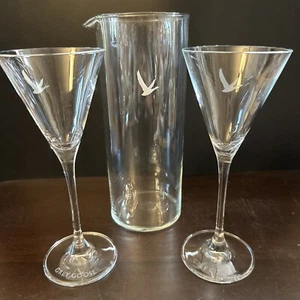 Grey Goose Stemmed Martini 7.5" Glasses Set of 2 & Carafe 8.5” 2017 EUC - Picture 1 of 8