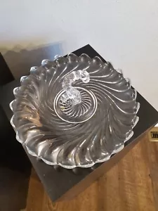 Schöne elegante Glas Fostoria Kolonie Muster GROSSE SERVIERPLATTE MIT GRIFF - Bild 1 von 5