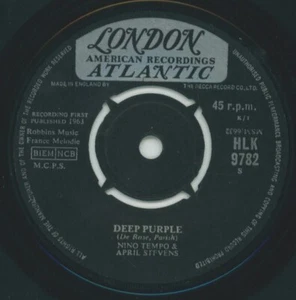 Nino Tempo & April Stevens – Deep Purple - 7" Vinyl - London Records - 1963 - Picture 1 of 2