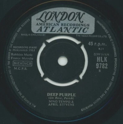 Nino Tempo & April Stevens – Deep Purple - 7" Vinyl - London Records - 1963 - Image 1 of 2