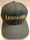 Vintage SnapBack Hat New Era Black Lexmark Printers Trucker Cap USA 80s 90s