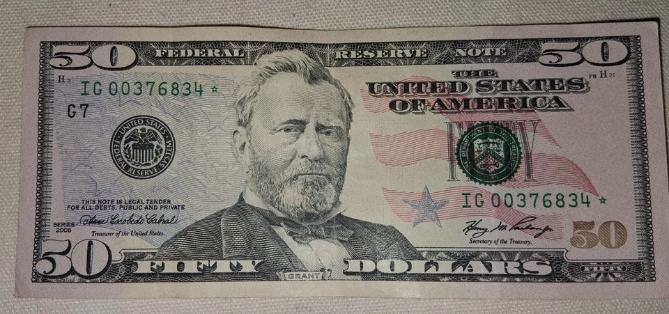 2006 $50 start note LOW RUN AND PRINT SIZE - Image 1 of 3