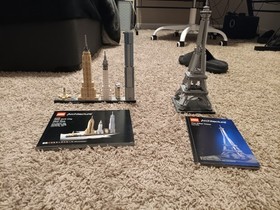 LEGO ARCHITECTURE: New York City (21028) and Eiffel Tower (21019)