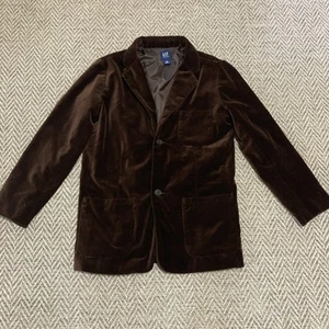 GAP Kids Brown Vintage Corduroy Cord blazer jacket sport suit coat cotton XL 12 - Picture 1 of 15