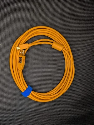 Tether Tools TetherPro USB 2.0 Type-A to 5-Pin Mini-USB Cable (Orange, 15') - Image 1 of 3