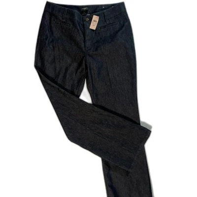 Pantalones de mezclilla acampanados Ann Taylor negros curvilíneos 10P 287917 modernos anchos elegantes nuevos con etiquetas  Foto 1 de 4