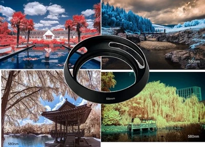 67mm Infrared Filter 580nm  ++  Plus   ++  *  Metal  Lens  Hood  *  See Video - Image 1 of 4