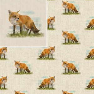 Cotton Rich Linen Look Fabric Fox Or Panel Upholstery - Picture 1 of 7
